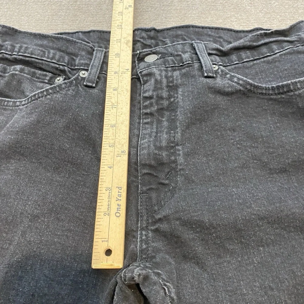 Levis 511‎ Jeans Mens 36 Fits 35x32 Faded Black Skinny Straight Dark Distressed